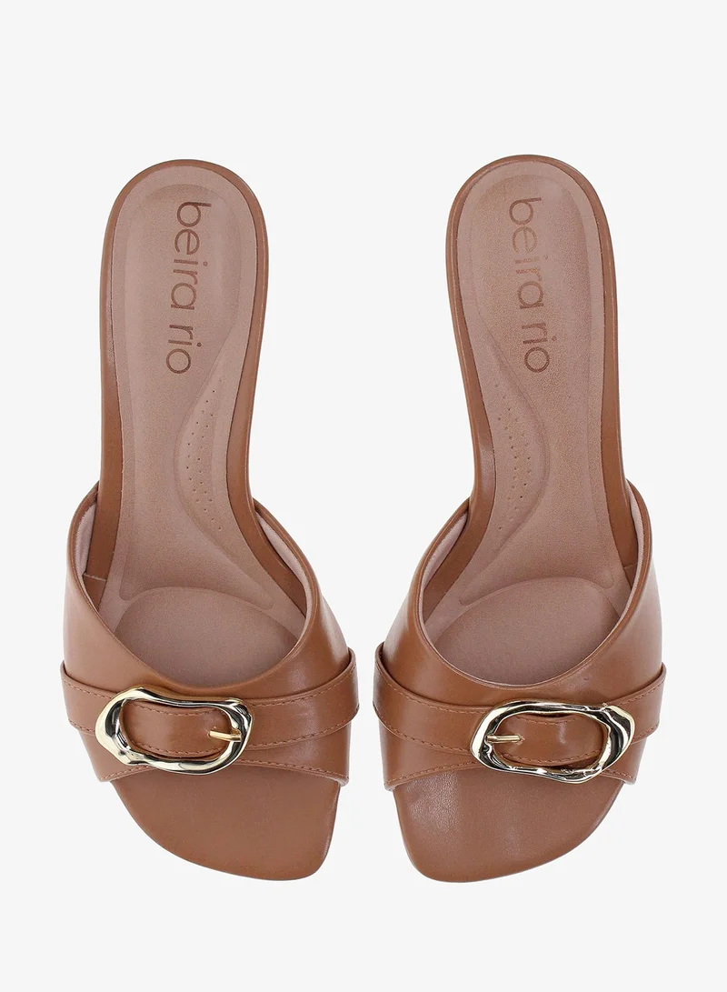 Beira Rio Camel Beira Rio Women’s Flat Summer Footwear – Lightweight Slip-On Comfort with Stylish Casual Design for Women | Best Price UAE