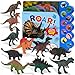 iGRATENS Dinosaur Toys with Sound Books 10PCS Dino Toy for Toddlers Animal Sounds Book with 10 Buttons Realistic Plastic Animal Figures Dinosaur Toys for Kids 35 Dinosaurs Lover Gifts for Kids - Image 2