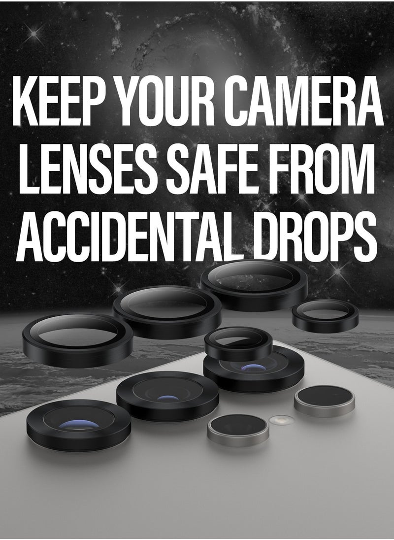 PanzerGlass PanzerGlass Hoops Samsung Galaxy S25 Ultra Ceramic Camera Lens Protector, Scratch & Shock Resistant, Easy Installation, Ultra-Thin Tempered Glass, Galaxy S24/S25 Ultra Case Friendly, Black  - Image 5