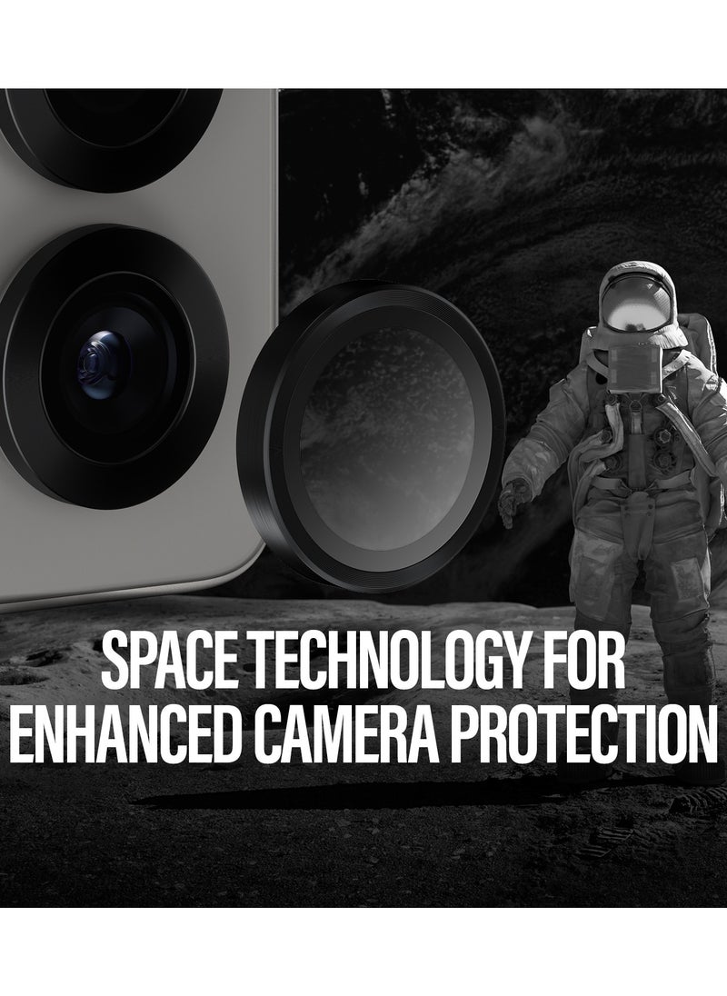 PanzerGlass PanzerGlass Hoops Samsung Galaxy S25 Ultra Ceramic Camera Lens Protector, Scratch & Shock Resistant, Easy Installation, Ultra-Thin Tempered Glass, Galaxy S24/S25 Ultra Case Friendly, Black  - Image 4
