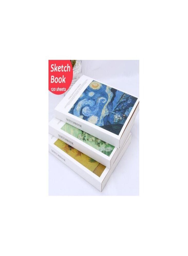 Sketchbook Van Gogh Shapes A5 Size - 128 Sheets -1pcs - Image 4