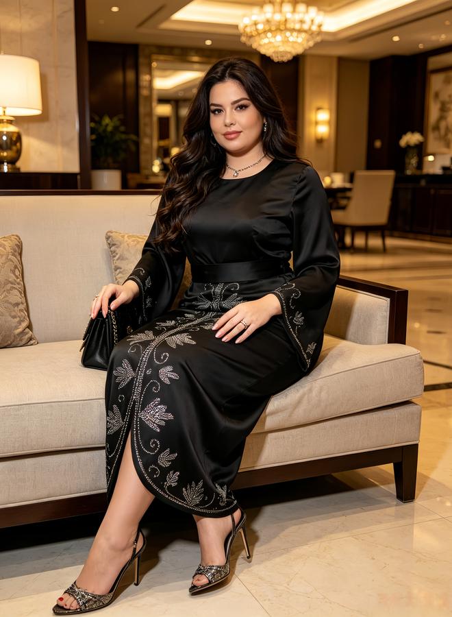Take Two Black Embellished Dress with Long Sleeves - Image 3