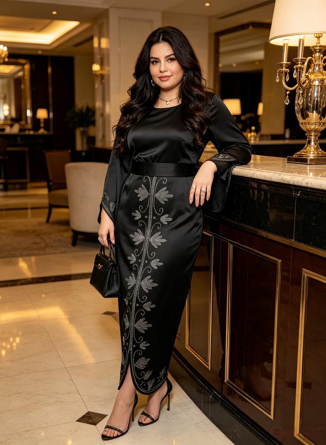 Take Two Black Embellished Dress with Long Sleeves - Image 5