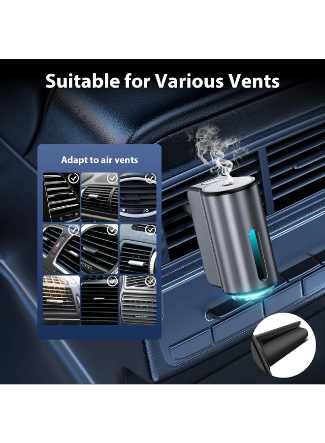 منعش هواء للسيارة ومرطب - موزع زيوت عطرية بـ 3 مستويات مع 3 زجاجات عطر للغرفة/المكتب/السيارة (أسود، محمول) - Image 2