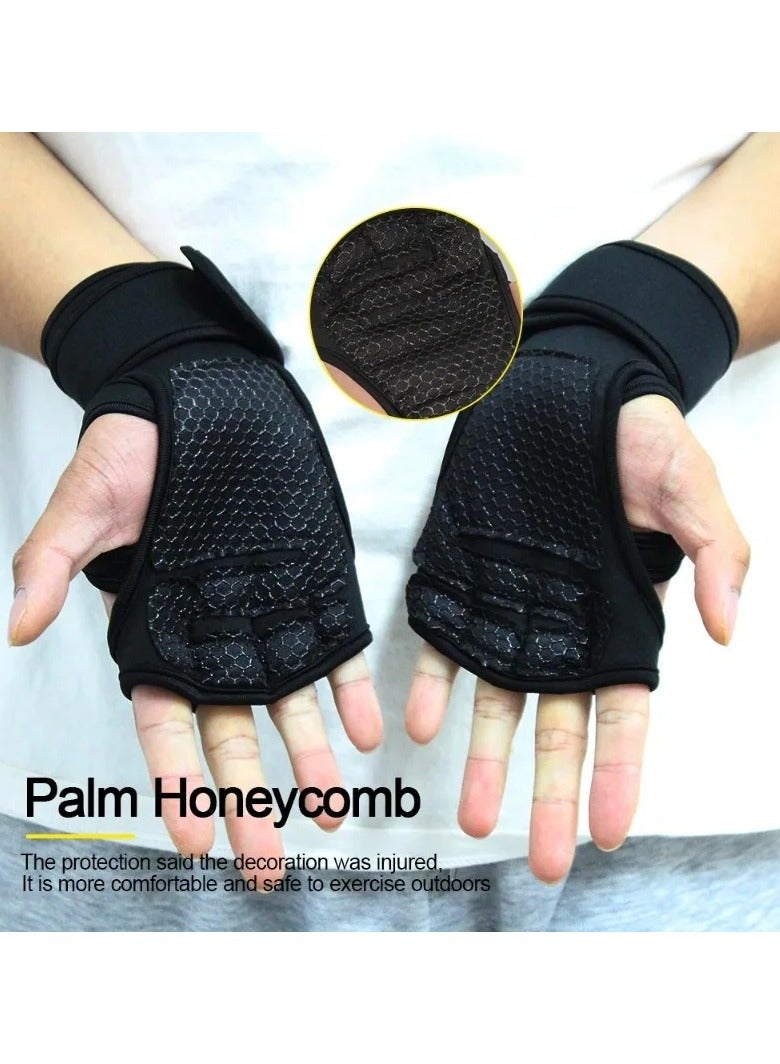قفازات تدريب رياضي للرجال والنساء قفازات تمرين رياضي للرجال والنساء قفازات لياقة بدنية لرفع الأثقال في صالة الألعاب الرياضية قفازات واقية لليدين والمعصم - Image 4