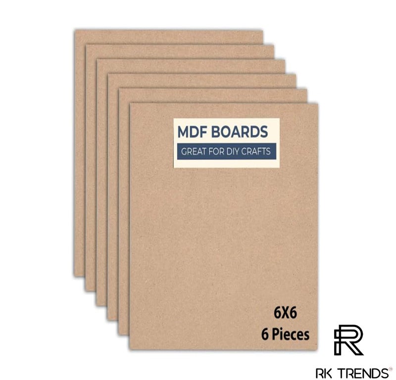 RK Trends 3.4 mm Thick 9 Inch X 12 Inch MDF Boards for DIY Art & Crafts, Wood MDF Sheets for Craft Work, Painting, Resin Art, Fluid Art, Decoupage, Mandala Art, Pyrography. (10) - Image 3