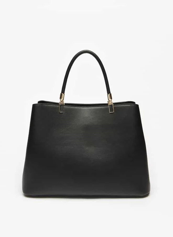 Flora Bella By Shoexpress Women Solid Tote Bag with Top Handles and Adjustable Strap