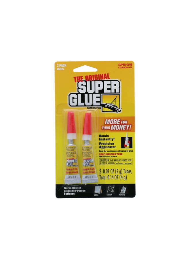 Super Glue 2-Piece Fast Drying High Strength Bond Non Toxic Cyanoacrylate 2g SGH22-48/SGM22-11710331