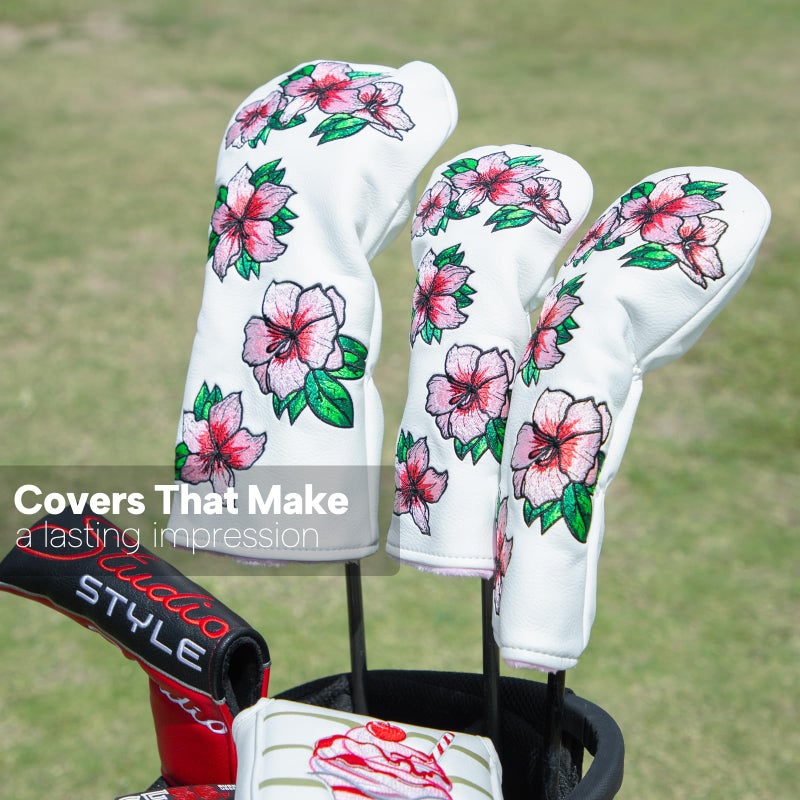 brdejc Golf Headcovers Embroidery Driver Cover Fariway Wood Headcover Hybrid Head Covers Leather Golf Club Covers for Most Brand(for Hybrid) - Image 3