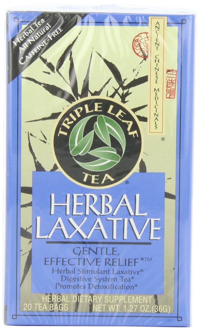 Triple Leaf Tea Herbal Laxative 20 Tea Bags Pack of 6