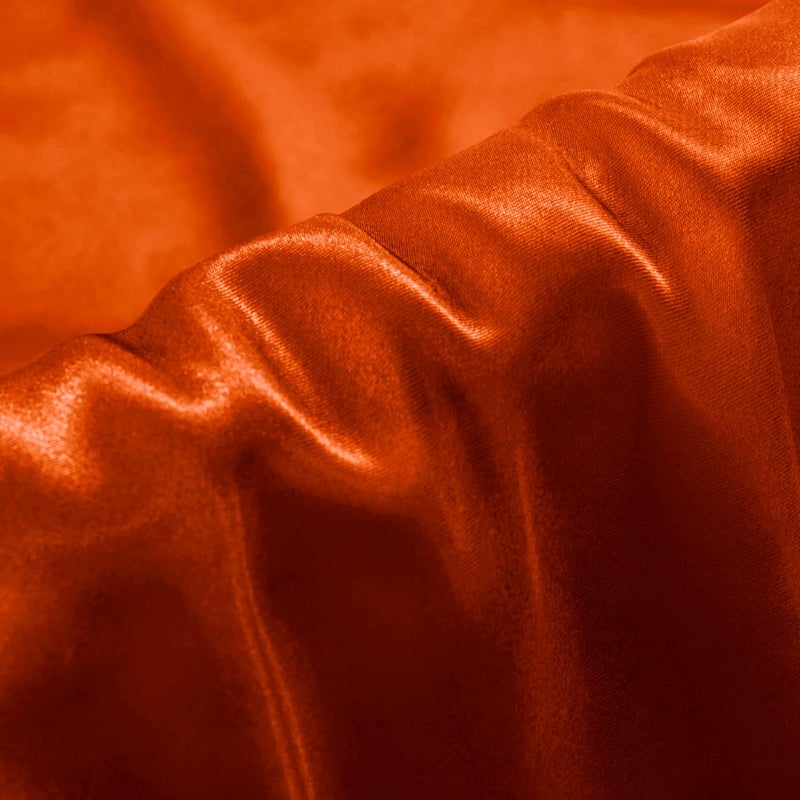 Aormenzy Satin Pillow Cases for Women Standard Size Set of 2, Burnt Orange Satin Pillowcase for Hair with Envelope Closure Silky Pillow Covers Wrinkle, Fade Resistant (20x26 Inches) - Image 2