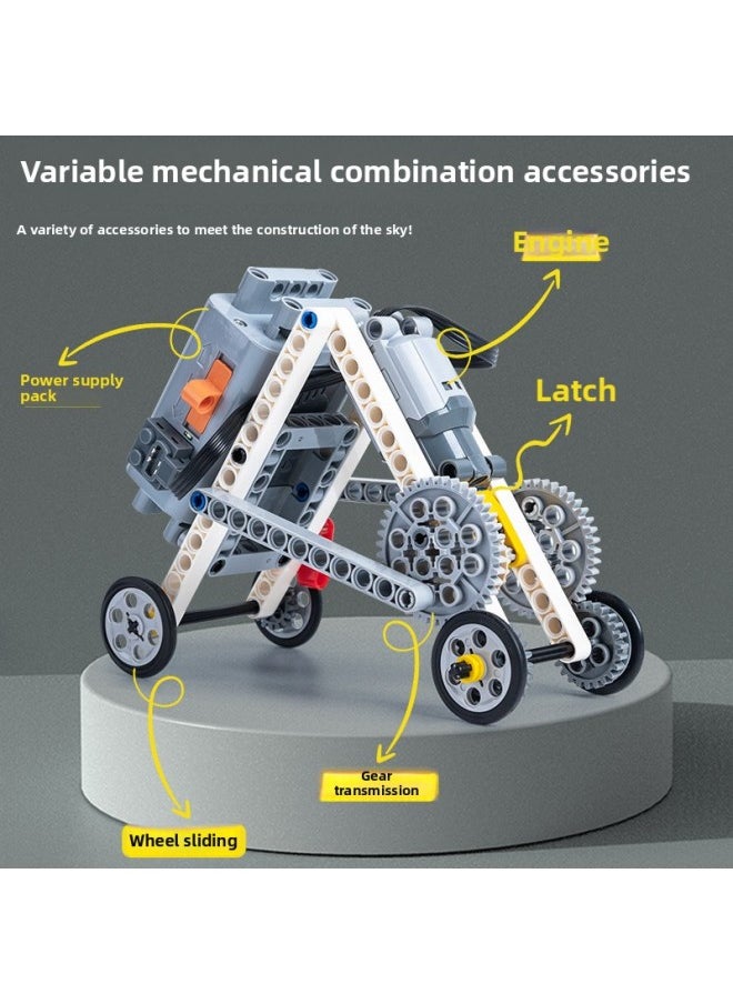 Generic - Programming Robot 9686 Suit Compatible With Lego Grade One And Two Examination Building Blocks Science Education Kindergarten STEM Textbook-Color:[remote Control Version] 9686 Equipment 569 Particles To Send 9 Batteries - Image 1