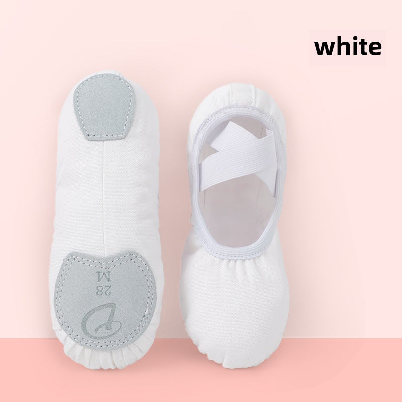 Generic Adult Canvas Dance Shoes Soft Sole Ballet Slipper White