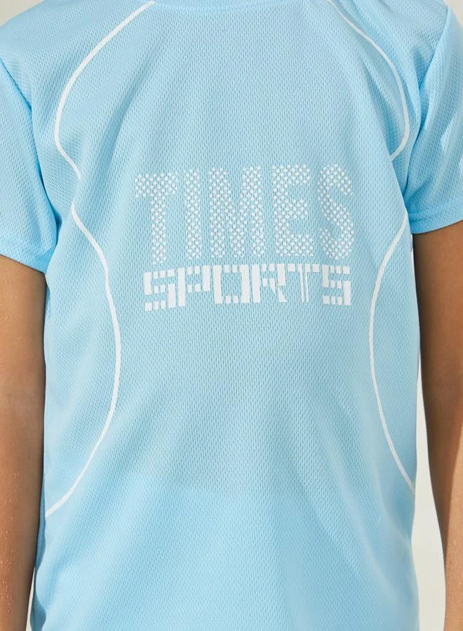 Styli Graphic Print T-Shirt & Shorts Sportswear Set