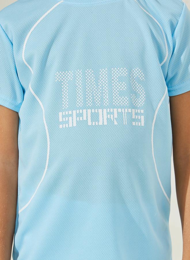 Styli Graphic Print T-Shirt & Shorts Sportswear Set  - Image 3