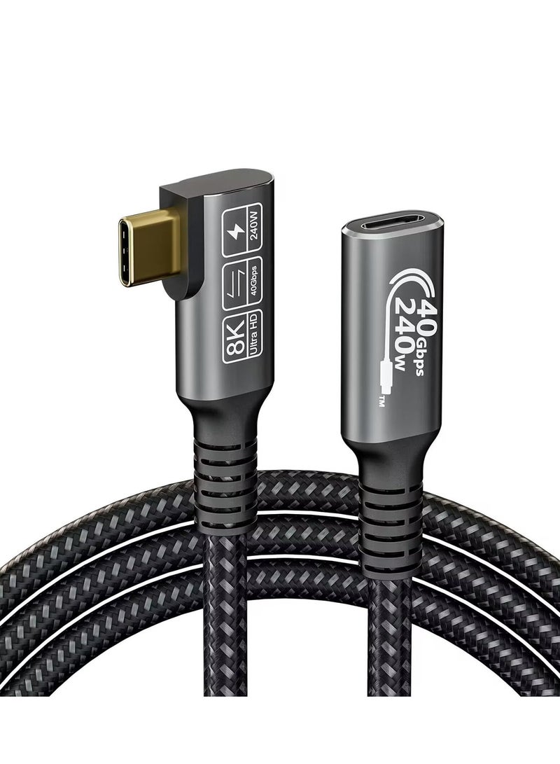 KASTWAVE USB C 4 Extension Cable, with Thunderbolt 4 Cable, 8K Projection Screen Adapter Video Cable, 240W Charging Cable, 40 Gbps Data Cable, 8K @ 60Hz 4K, PD3.1, USB C Female Cable, for Hub, MacBook, SSD - Image 1
