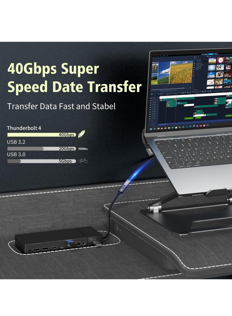 KASTWAVE USB C 4 Extension Cable, with Thunderbolt 4 Cable, 8K Projection Screen Adapter Video Cable, 240W Charging Cable, 40 Gbps Data Cable, 8K @ 60Hz 4K, PD3.1, USB C Female Cable, for Hub, MacBook, SSD - Image 5