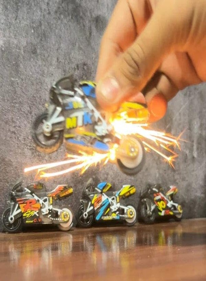 Blue Aura Kids Pull Back Motorcycle Toy Bike Keychain – Friction Powered Racing Bike Toy for Boys & Girls | Durable Plastic Mini Bike with Stylish Design (Blue) - Image 4