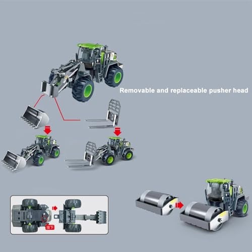 Coelon Unbreakable Excavator Bulldozer Road Roller Forklift Engineering Vehicle Realistic Shape Models Toy for Kids 2 Year and Above Toys Birthday Gift - Image 5