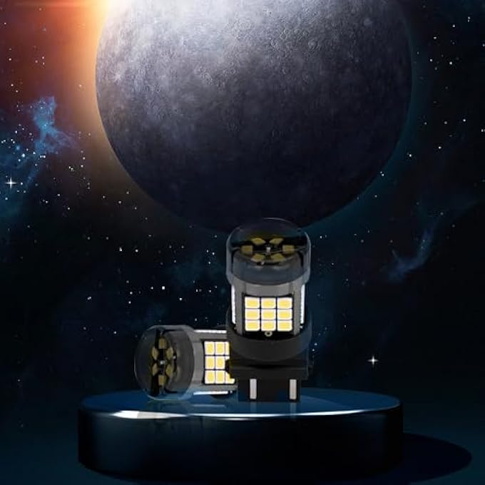 توبيز مصباح ليد أبيض T20 3157 2835 42Smd فائق السطوع 12 فولت بديل أبيض لمبات رقاقة 2835 خالية من الأخطاء لضوء الفرامل الاحتياطي للرجوع للخلف عبوة من قطعتين - Image 4