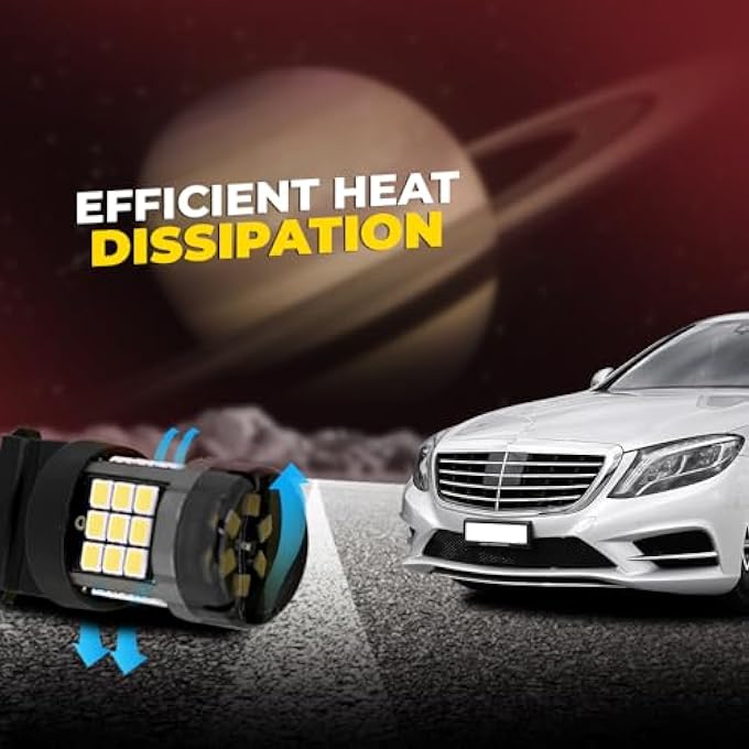 توبيز مصباح ليد أبيض T20 3157 2835 42Smd فائق السطوع 12 فولت بديل أبيض لمبات رقاقة 2835 خالية من الأخطاء لضوء الفرامل الاحتياطي للرجوع للخلف عبوة من قطعتين - Image 3