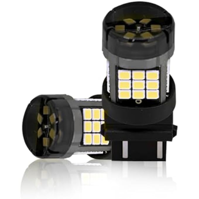 توبيز مصباح ليد أبيض T20 3157 2835 42Smd فائق السطوع 12 فولت بديل أبيض لمبات رقاقة 2835 خالية من الأخطاء لضوء الفرامل الاحتياطي للرجوع للخلف عبوة من قطعتين - Image 5