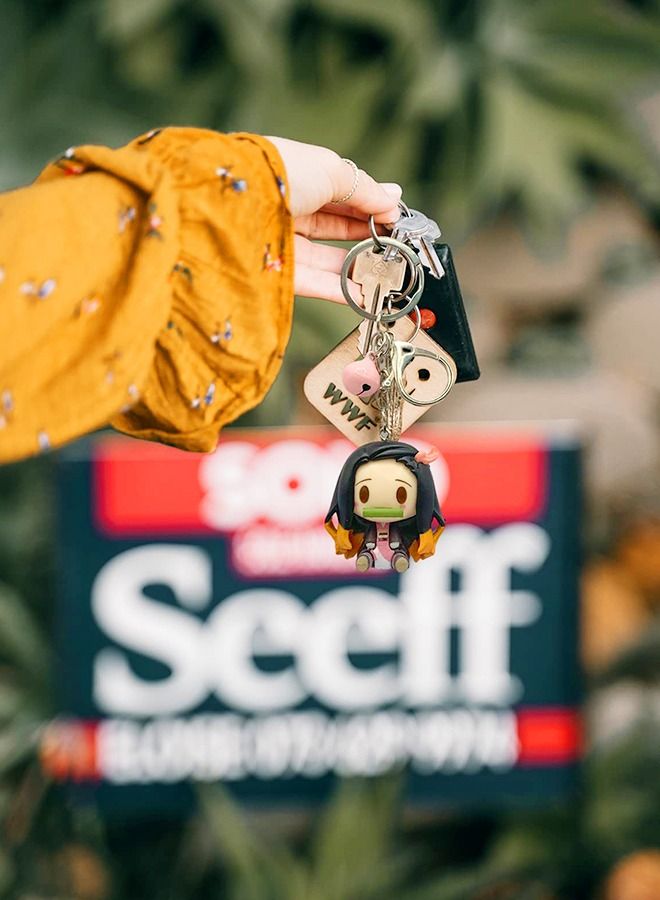 GROIC 4-Pcs Demon Slayer Figure Mini Figures Keychain, 1.77 Inch Anime Statues Set Upgraded Key Chain Action Movable Doll Toy Collection Decoration Model Statue Animation - Image 5