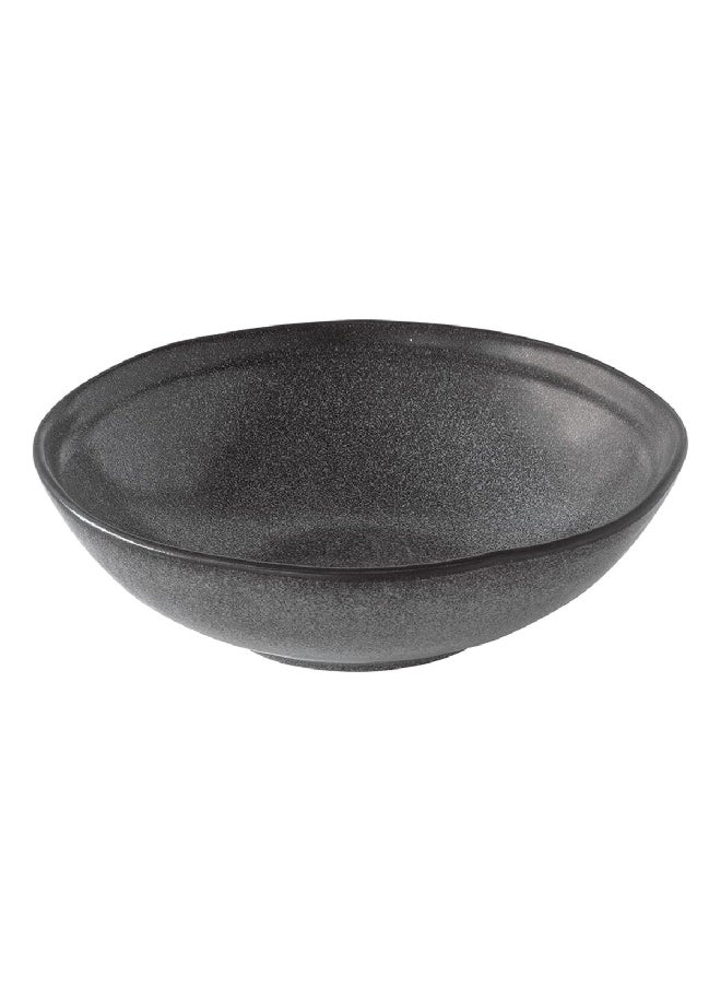 Easy Life Essential Round Shaped Easy Cleaning Ceramic Soup Plate Dark Grey 18 cm R2101ESDG 