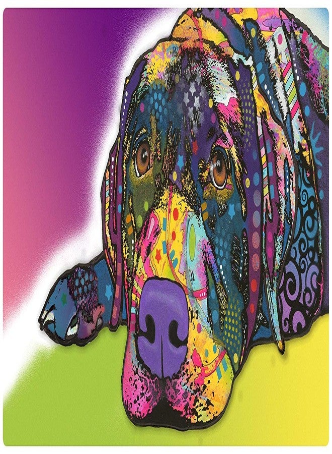 Drymate Pet Placemat, Dean Russo Designs, Dog Food Mat, Cat Food Mat, Zorb-Tech Anti Flow Technology for Surface Protection (USA Made) (16" x 28", Savvy Labrador) - Image 1