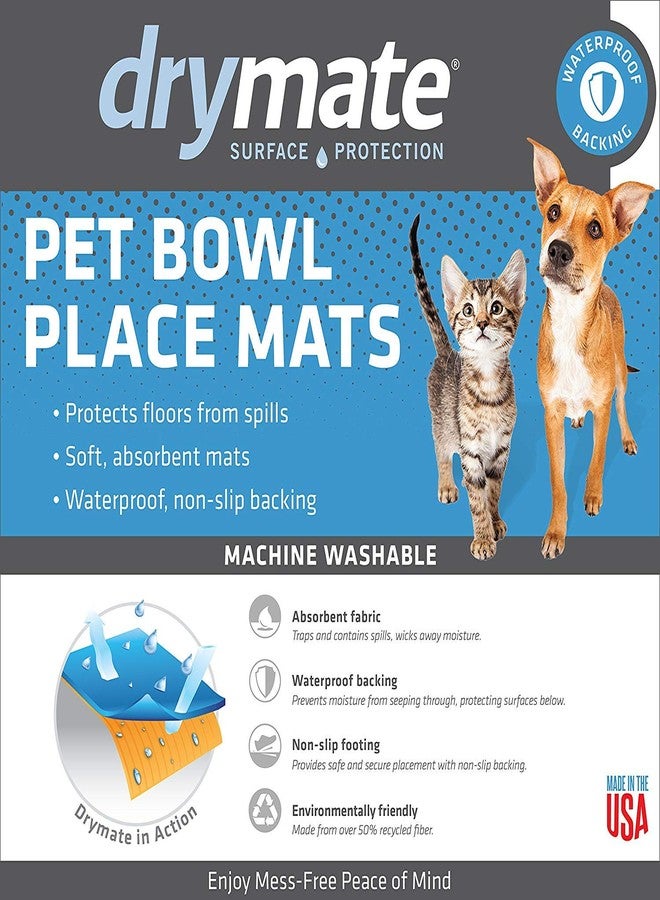 Drymate Pet Placemat, Dean Russo Designs, Dog Food Mat, Cat Food Mat, Zorb-Tech Anti Flow Technology for Surface Protection (USA Made) (16" x 28", Savvy Labrador) - Image 4