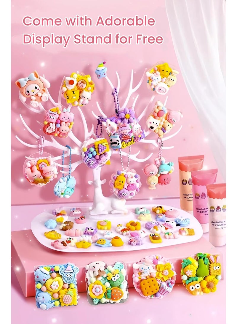 KADRAMA 564Pcs Cream Gum Guka Set with Storage Box, DIY Art and Craft for Kids, Delivery of Beautiful Gift Boxes,Brackets and Storage Buckets, Cream Glue, Beads and Other Rich Accessories - Image 4