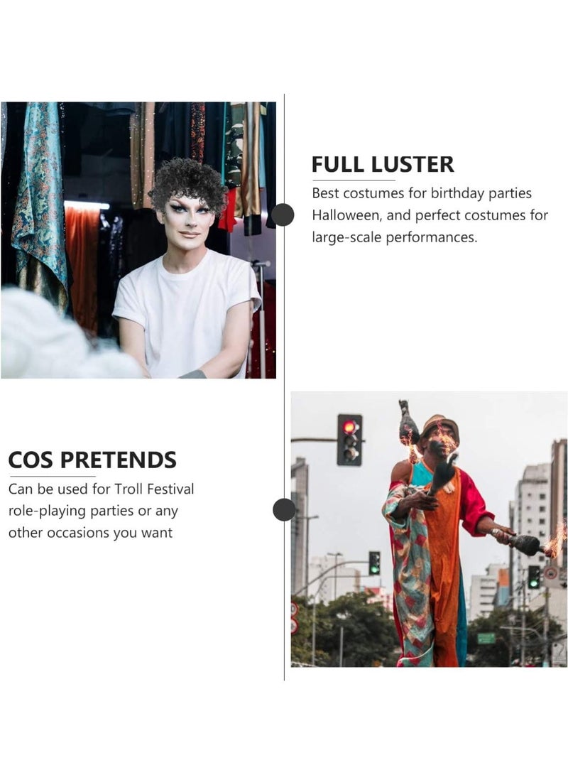 Estelle Black Afro Curly Clown Wig Halloween Circus Carnival Party Costume Cosplay Party Hair Wigs for Adult and Kids - Image 3