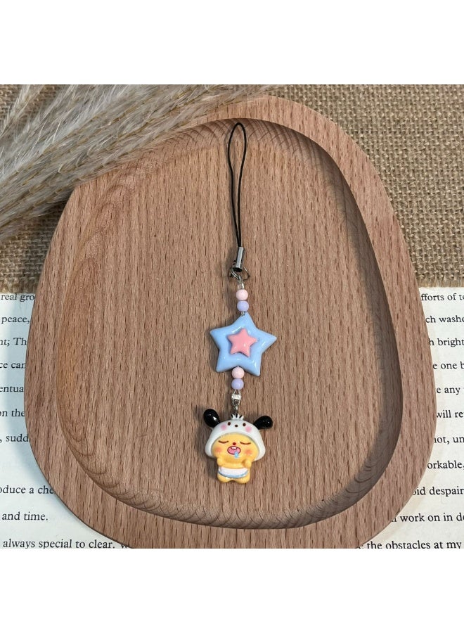 NIBEMINENT Phone Charm/ Chain Strap for Women Girls，Butter Bear Cell Phone Case Lanyard Wrist Strap