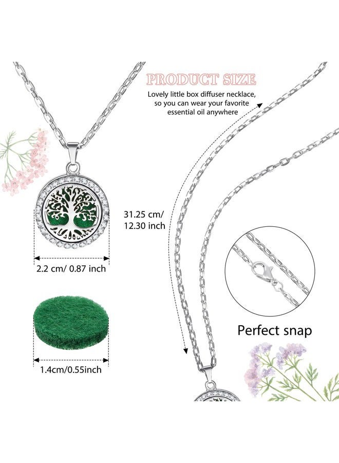 Mtlee 46 Pieces Essential Oil Diffuser Necklace Bracelet Set for Women Adjustable Aromatherapy Bracelet Refill Pads Jewelry(Love Style)  - Image 2