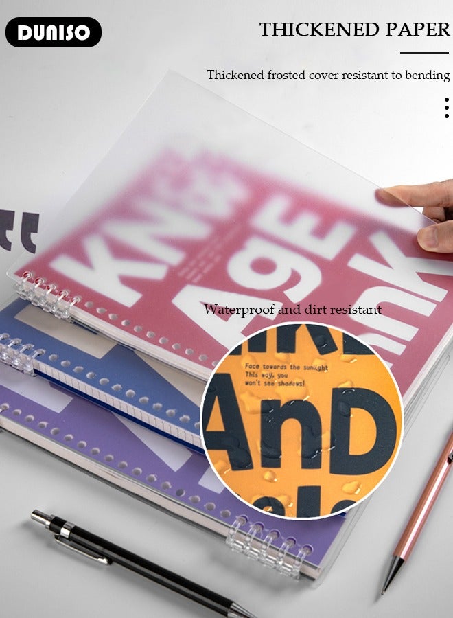 DUNISO 2 Packs B5 Binder Notebook, Refillable Notebook, Detachable Horizontal notebook, Portable Notebook for Study and Notes, 180 Degree Notepad for Office Product - Image 5