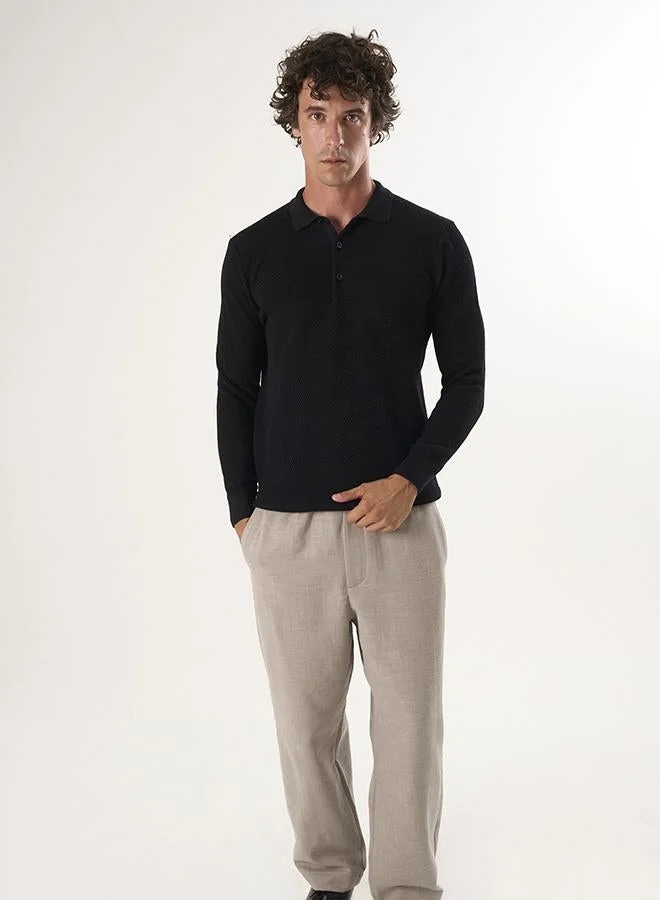 FELIX HARDY Sweater with Polo Collar and buttons
