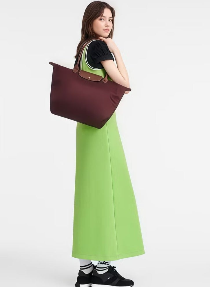 Longchamp Paris Le Pliage Large Shoulder Tote Bag for Women | Recycled Polyamide Fabric | Zip & Snap Closure | Lightweight Travel, Work & Everyday Handbag | Fits Laptop - Image 2