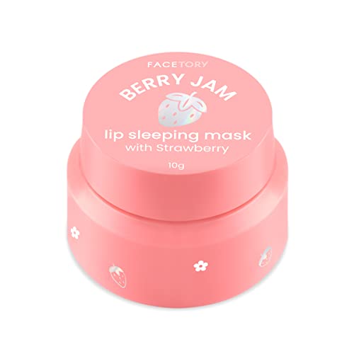 FaceTory Berry Jam Lip Sleeping Mask with Strawberry Fruit Extract and Shea Butter for Softer Lips for Dry Cracked and Chapped Lips Moisturizing Protecting Nourishing 10g - Image 2