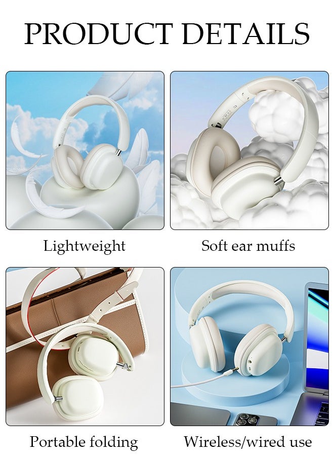 DUNISO Bluetooth Headphones Over Ear Wireless Headphones with Detachable Microphone HiFi Stereo Foldable Lightweight Headset, Deep Bass for Home Office Cellphone PC  - Image 3