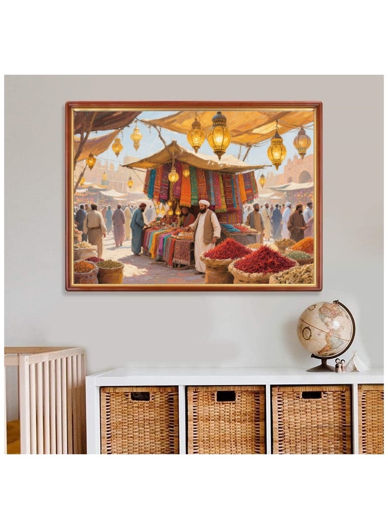 1000 pieces of Monet oil painting style Dubai spice market puzzle - colorful artistic experience - Image 3