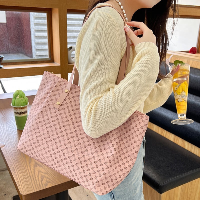 Hand Bags Women'S Bags Polka Dot Printed Shoulder Bag Women'S Vietnamese Trendy Large Capacity Holder - Image 4