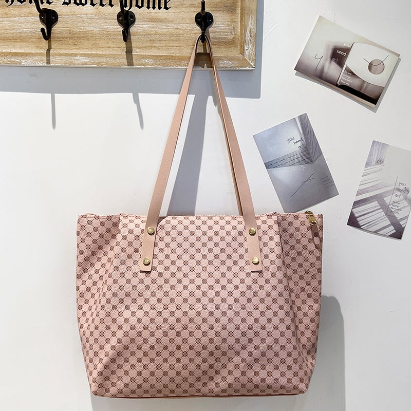 Hand Bags Women'S Bags Polka Dot Printed Shoulder Bag Women'S Vietnamese Trendy Large Capacity Holder - Image 1