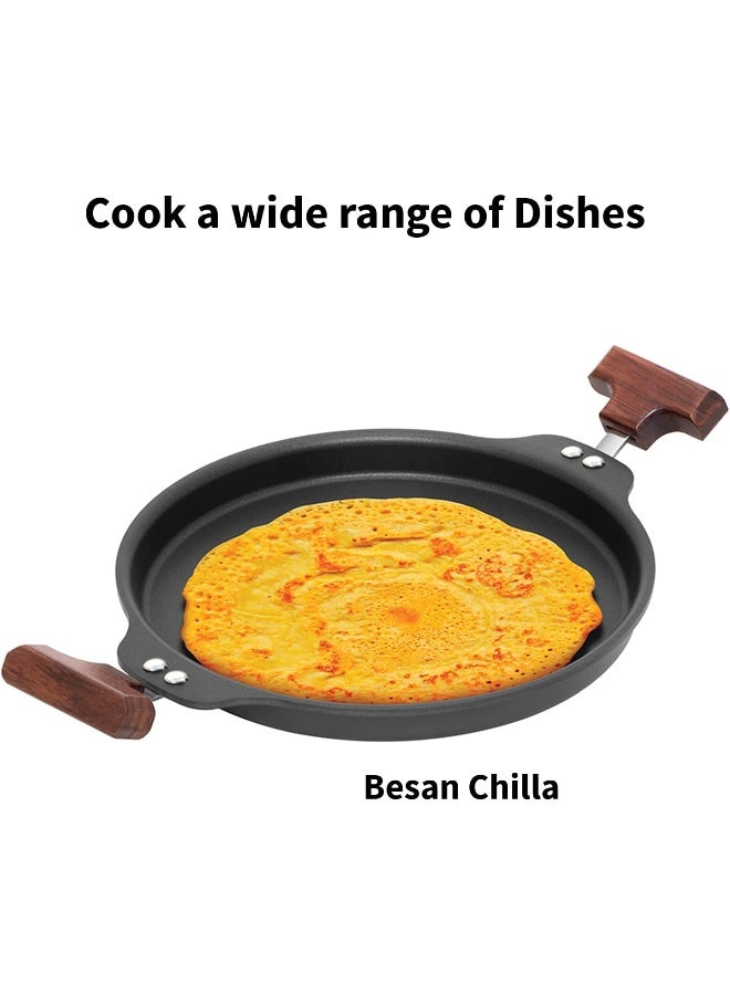 Hawkins Futura 24 cm Uttapam Pan, Pancake Tava, Non Stick Uttapa Tawa, Pancake Pan, Snack Maker, Black - Image 4