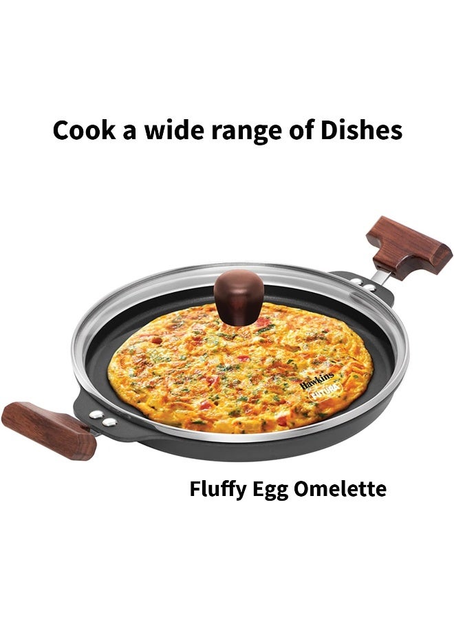 Hawkins Futura 24 cm Uttapam Pan, Pancake Tava, Non Stick Uttapa Tawa, Pancake Pan, Snack Maker, Black - Image 5