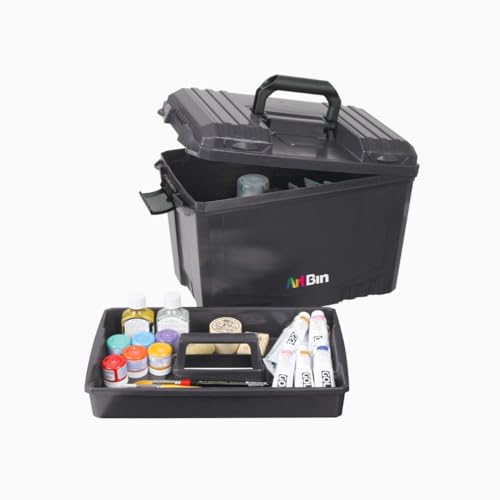 ArtBin 6917AB Sidekick XL Carrying Case, Portable Art & Craft Organizer with Handle, [1] Plastic Storage Case, Black - Image 1