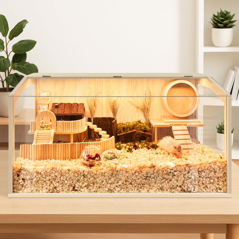 Prolee Hamster Cage Chewproof, Large Hamster Cages and Habitats 32 Inch Guinea Pig Cages Openable Top with Acrylic Sheets Solid Built, 32" - Image 2