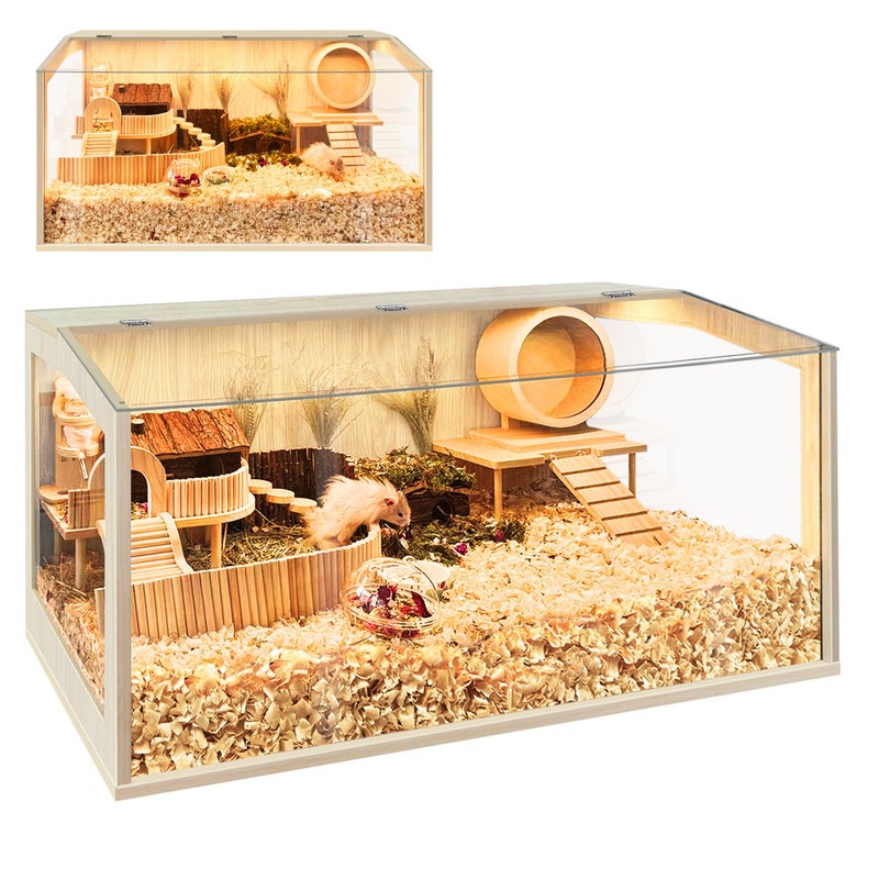 Prolee Hamster Cage Chewproof, Large Hamster Cages and Habitats 32 Inch Guinea Pig Cages Openable Top with Acrylic Sheets Solid Built, 32" - Image 1
