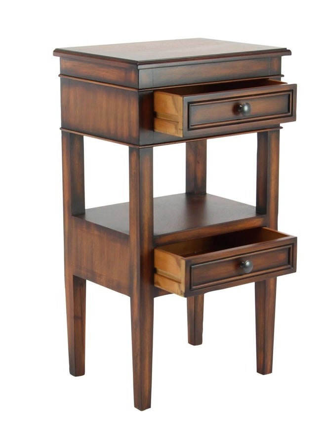 Deco 79 طاولة جانبية من الخشب الصنوبري التقليدي، 16" × 12" × 29"، بني - Image 2