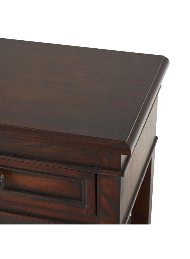 Deco 79 طاولة جانبية من الخشب الصنوبري التقليدي، 16" × 12" × 29"، بني - Image 5