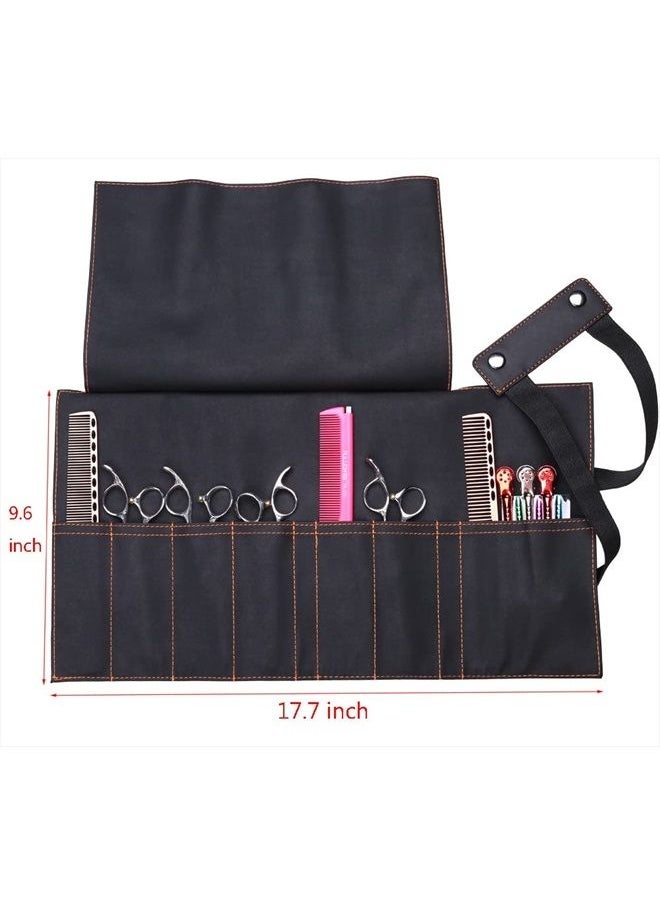 Perfehair - Hair Stylist Scissor Holder Pouch Cases for Hairdressers, Salon Tools Holster Bag, Soft Fabric Roll-Up Organiser - Image 1